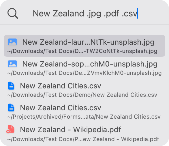 File Type Filtering