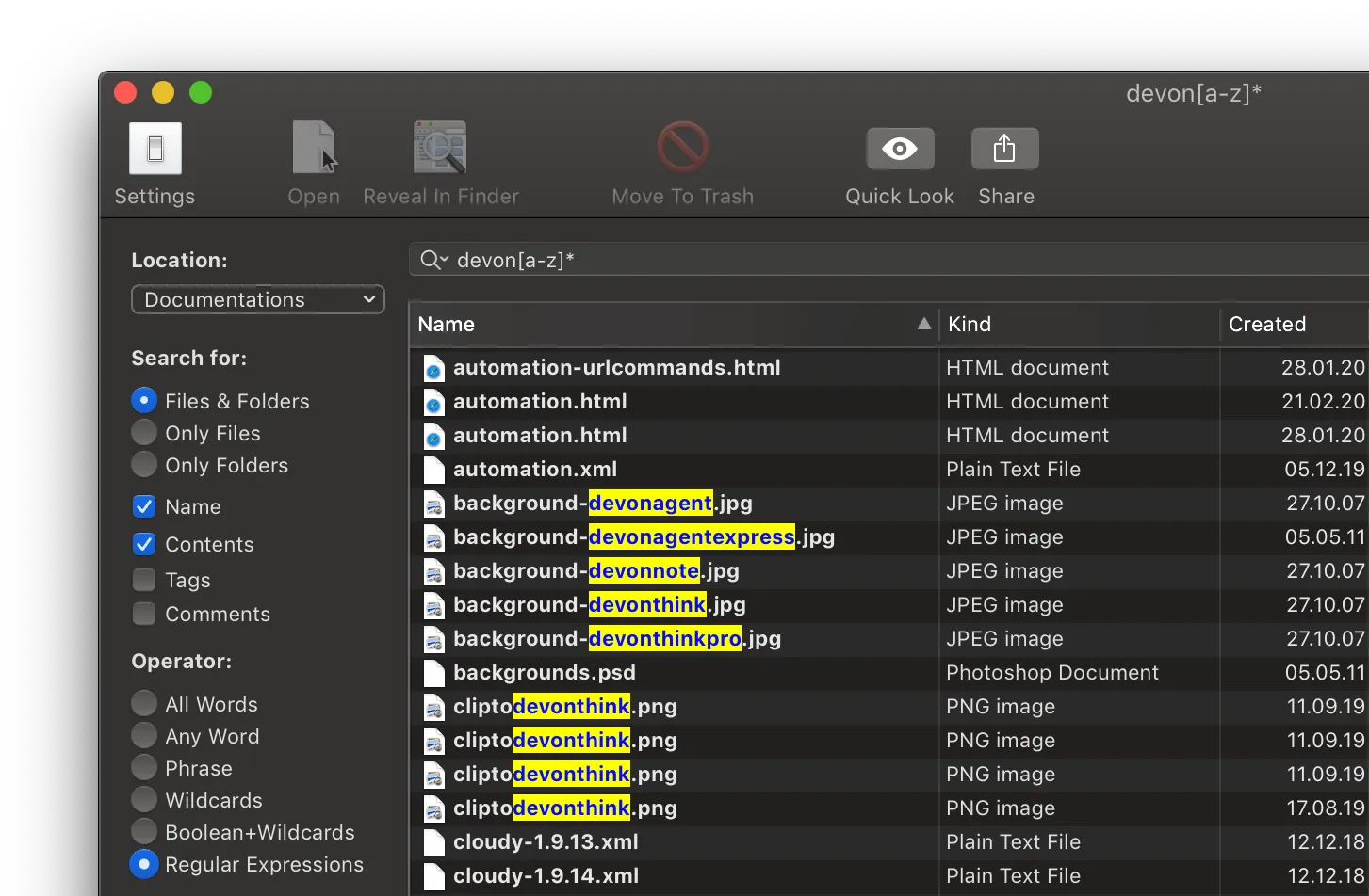 EasyFind app screenshot